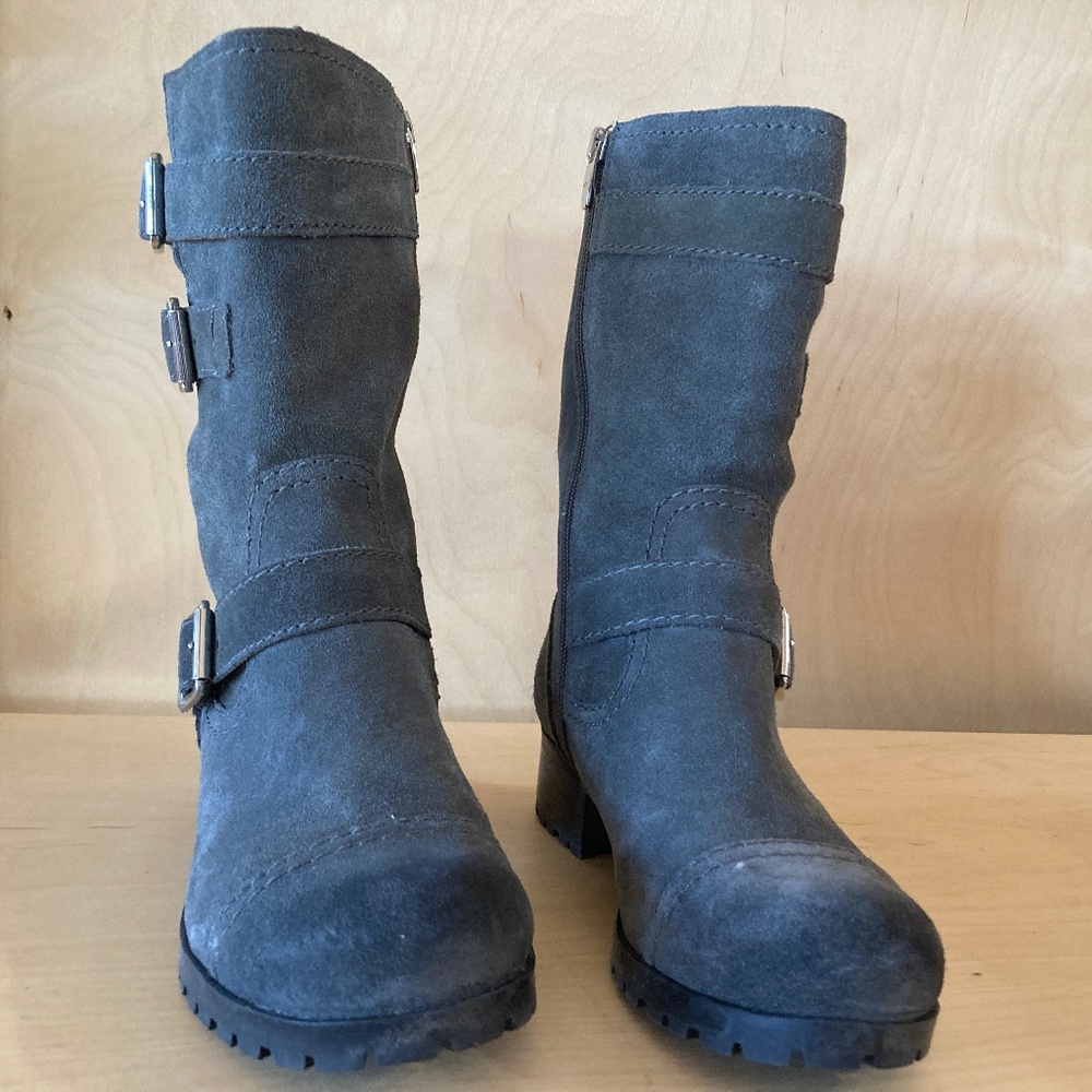 Marc Fisher Gray Suede Arianna Boots Size 7.5